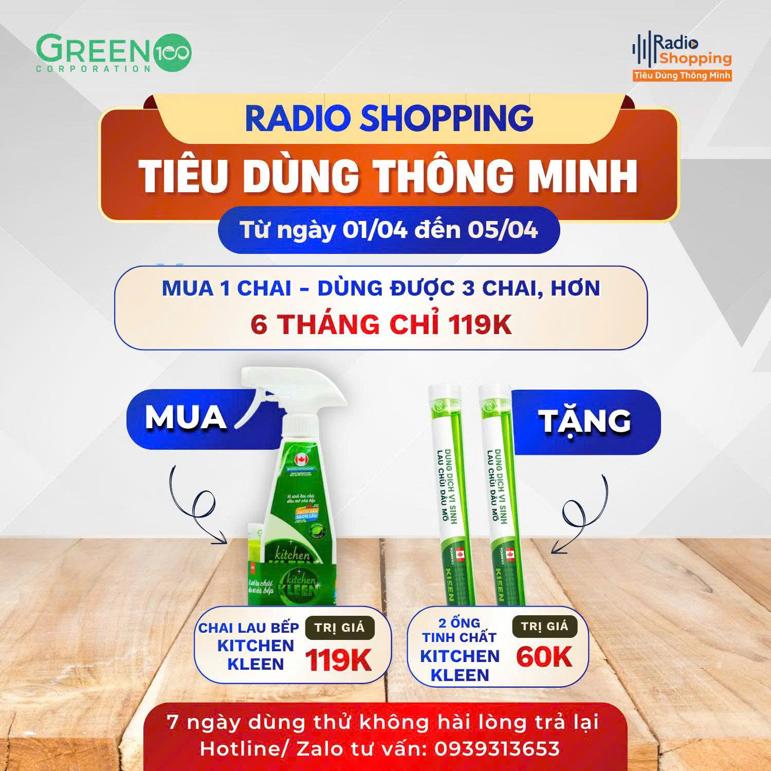 Chai xịt bếp đa năng KITCHEN KLEEN [1 chai 500ml - 1 ống 5ml]